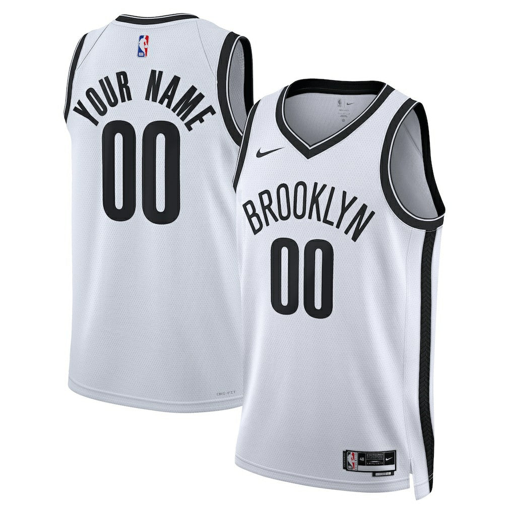 Brooklyn Nets Unisex Swingman Custom Jersey White Association Edition