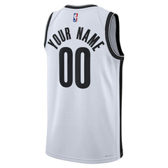 Brooklyn Nets Unisex Swingman Custom Jersey White Association Edition