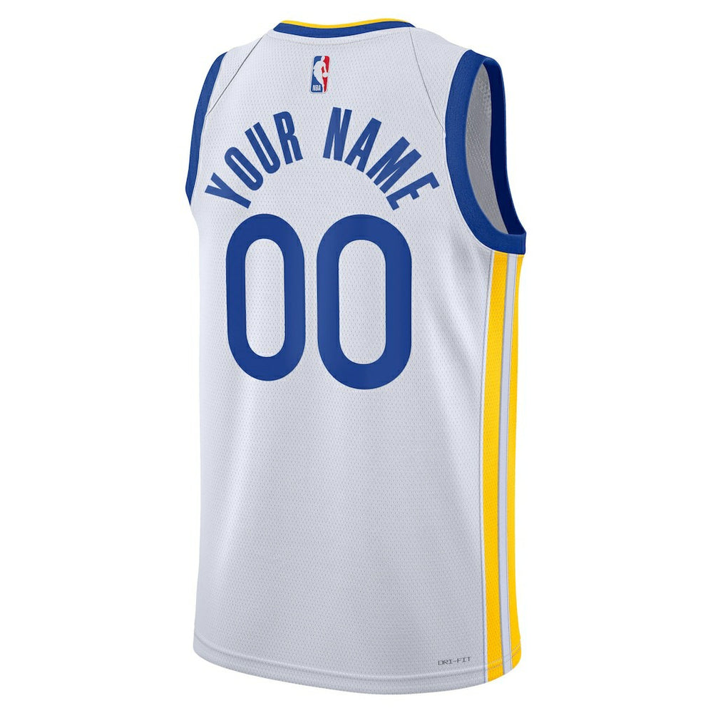 Golden State Warriors Unisex Swingman Custom Jersey White Association Edition