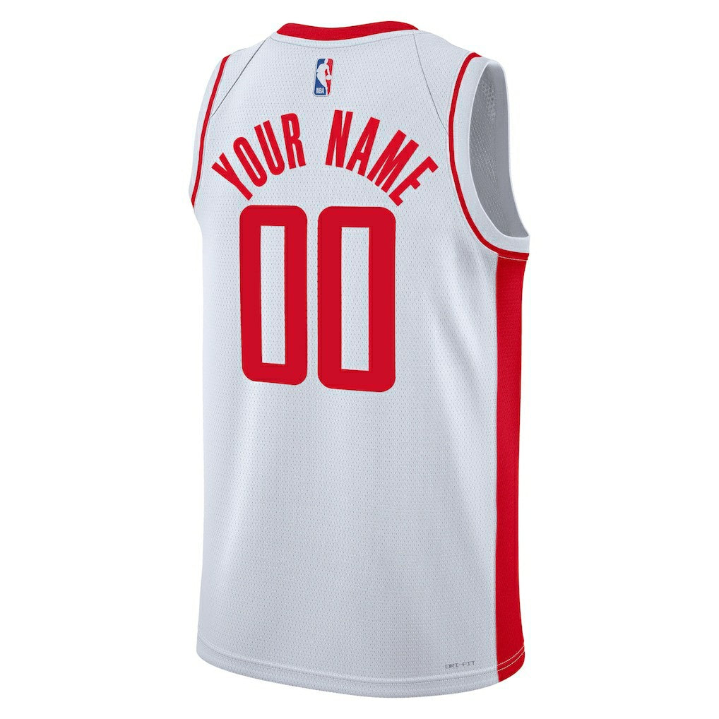 Houston Rockets Unisex Swingman Custom Jersey White Association Edition