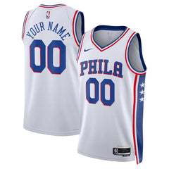 Philadelphia 76ers Unisex 2022/23 Swingman Custom Jersey White Association Edition