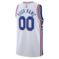 Philadelphia 76ers Unisex 2022/23 Swingman Custom Jersey White Association Edition