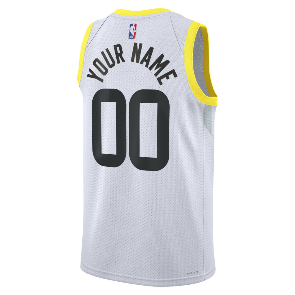 Utah Jazz Unisex Swingman Custom Jersey White Association Edition