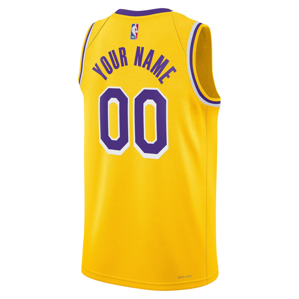 Los Angeles Lakers Unisex Swingman Custom Jersey Gold Icon Edition