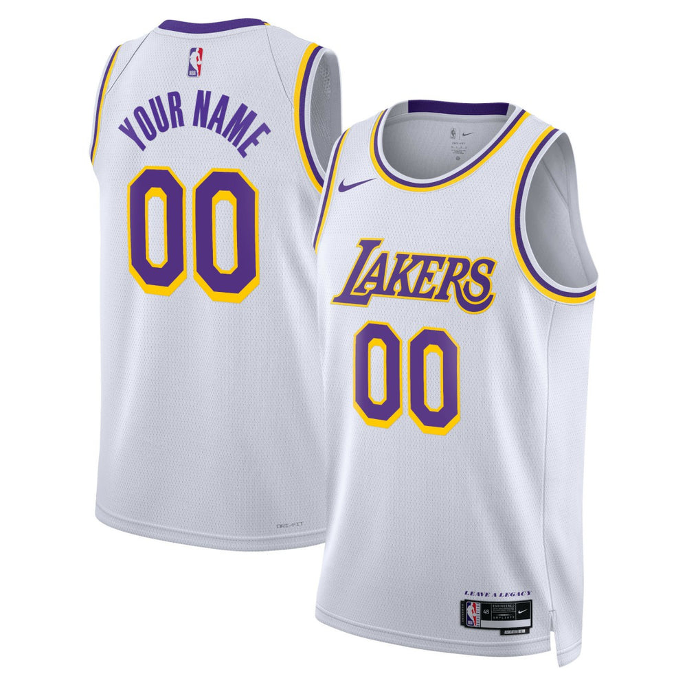 Los Angeles Lakers Unisex Swingman Custom Jersey White Association Edition