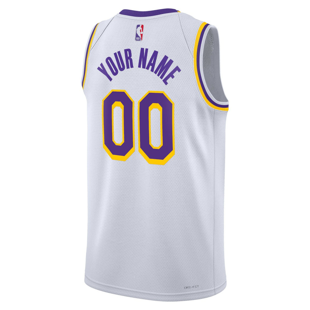 Los Angeles Lakers Unisex Swingman Custom Jersey White Association Edition