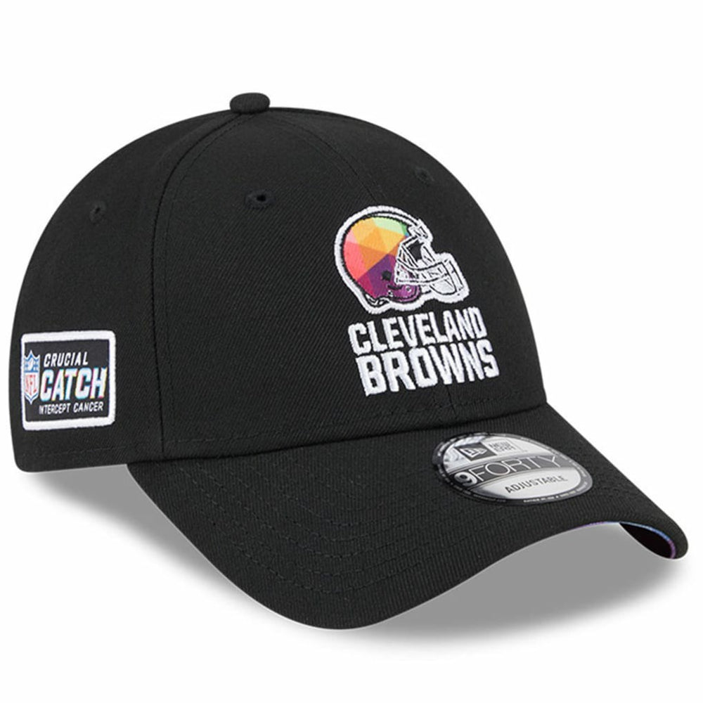 Cleveland Browns New Era 2023 NFL Crucial Catch 9FORTY Adjustable Hat Black