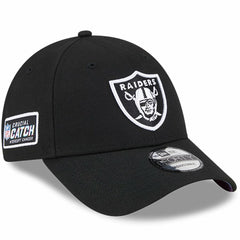 Las Vegas Raiders New Era 2023 NFL Crucial Catch 9FORTY Adjustable Hat Black