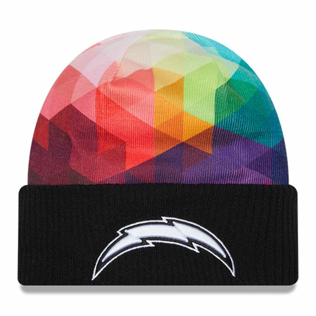 Los Angeles Chargers New Era 2023 NFL Crucial Catch Cuffed Knit Hat Black