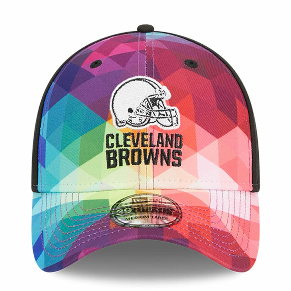 Cleveland Browns New Era 2023 NFL Crucial Catch 39THIRTY Flex Hat Pink