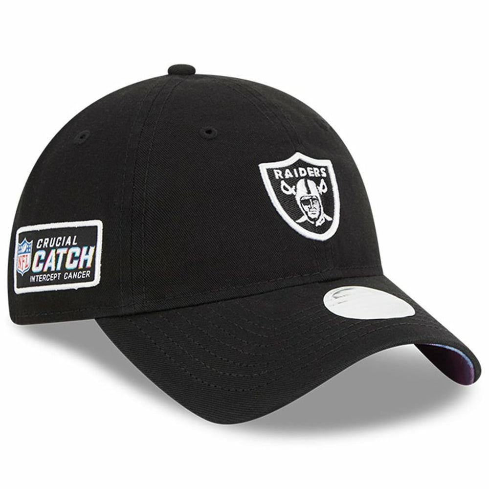 Las Vegas Raiders New Era Women's 2023 NFL Crucial Catch 9TWENTY Adjustable Hat Black