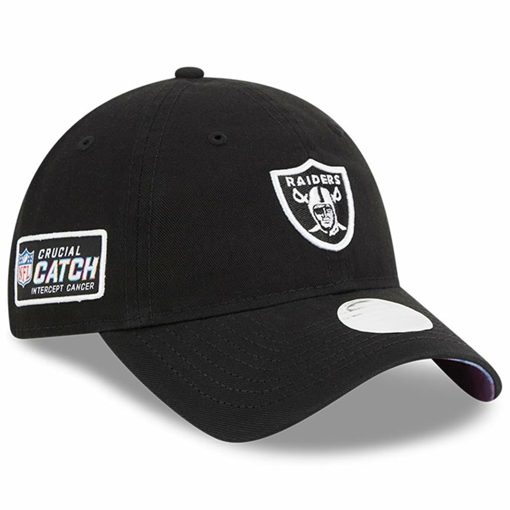 Las Vegas Raiders New Era Women's 2023 NFL Crucial Catch 9TWENTY Adjustable Hat Black