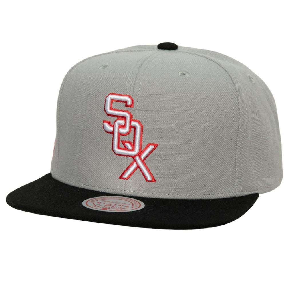 Chicago White Sox Mitchell & Ness Cooperstown Collection Away Snapback Hat - Gray Hats