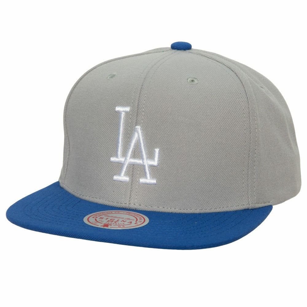 Los Angeles Dodgers Mitchell & Ness Cooperstown Collection Away Snapback Hat - Gray Hats