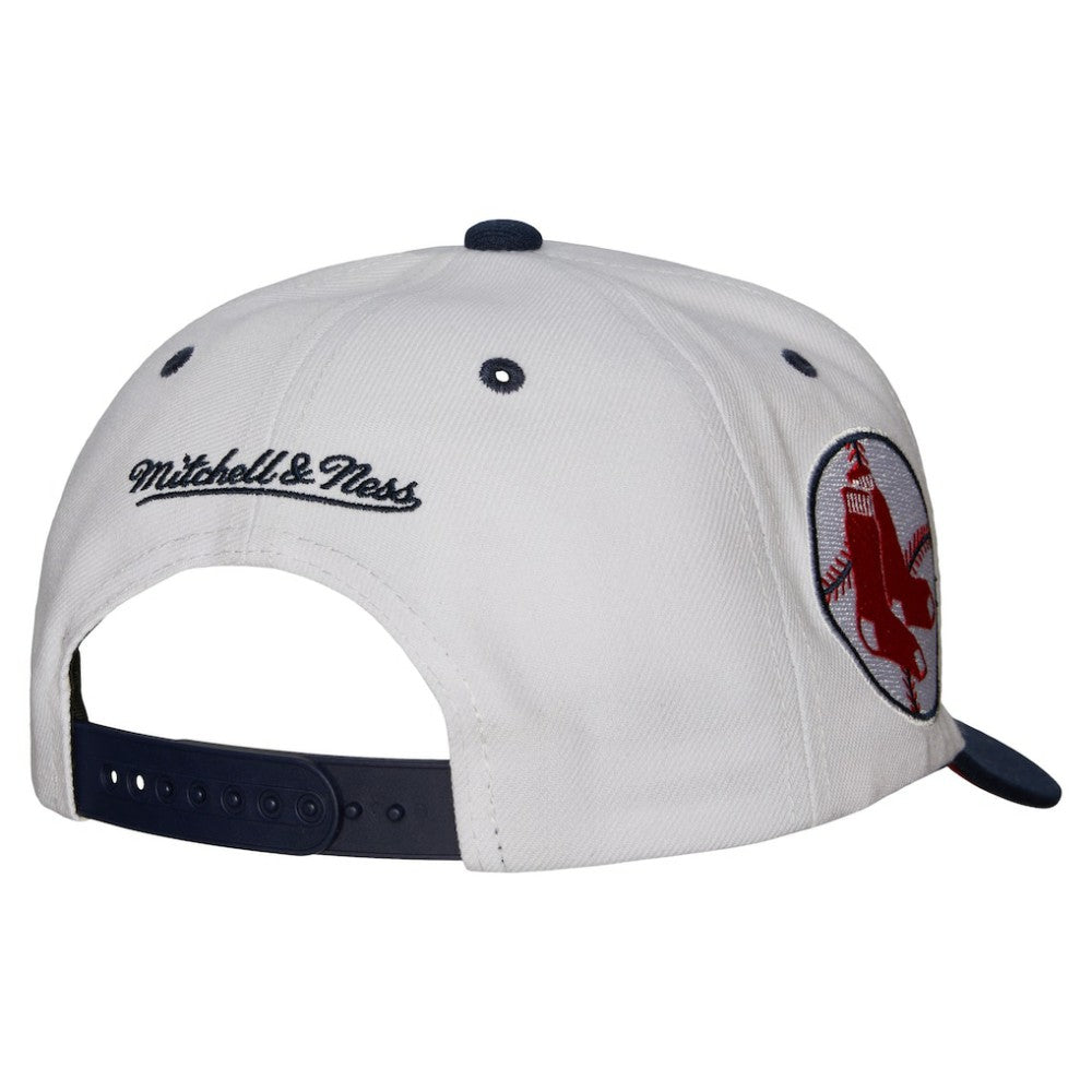 Boston Red Sox Mitchell & Ness Cooperstown Collection Pro Crown Snapback Hat - White Hats