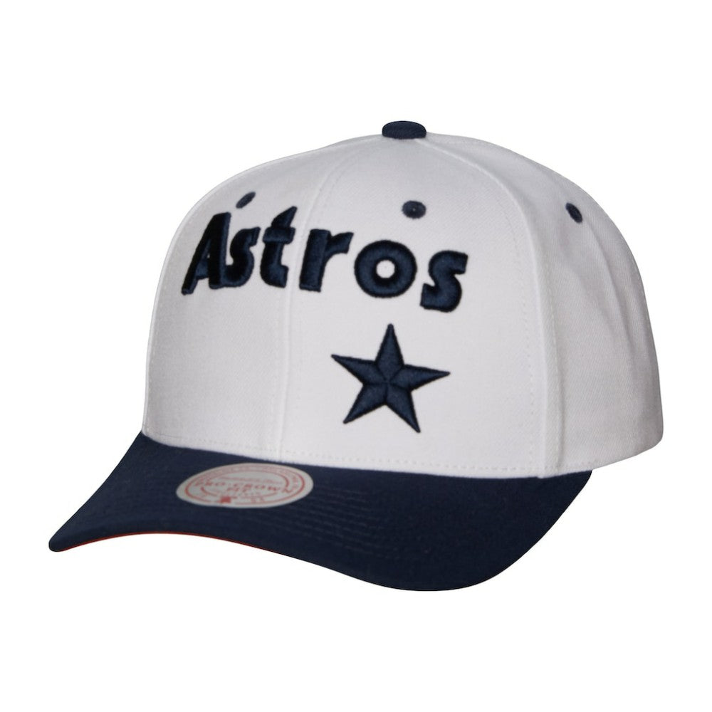 Houston Astros Mitchell & Ness Cooperstown Collection Pro Crown Snapback Hat - White Hats