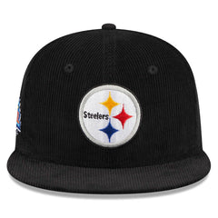 Pittsburgh Steelers New Era Throwback Cord 59FIFTY Fitted Hat Black