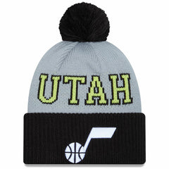 Utah Jazz Tip-Off Two-Tone Cuffed Knit Hat with Pom Black/Gray