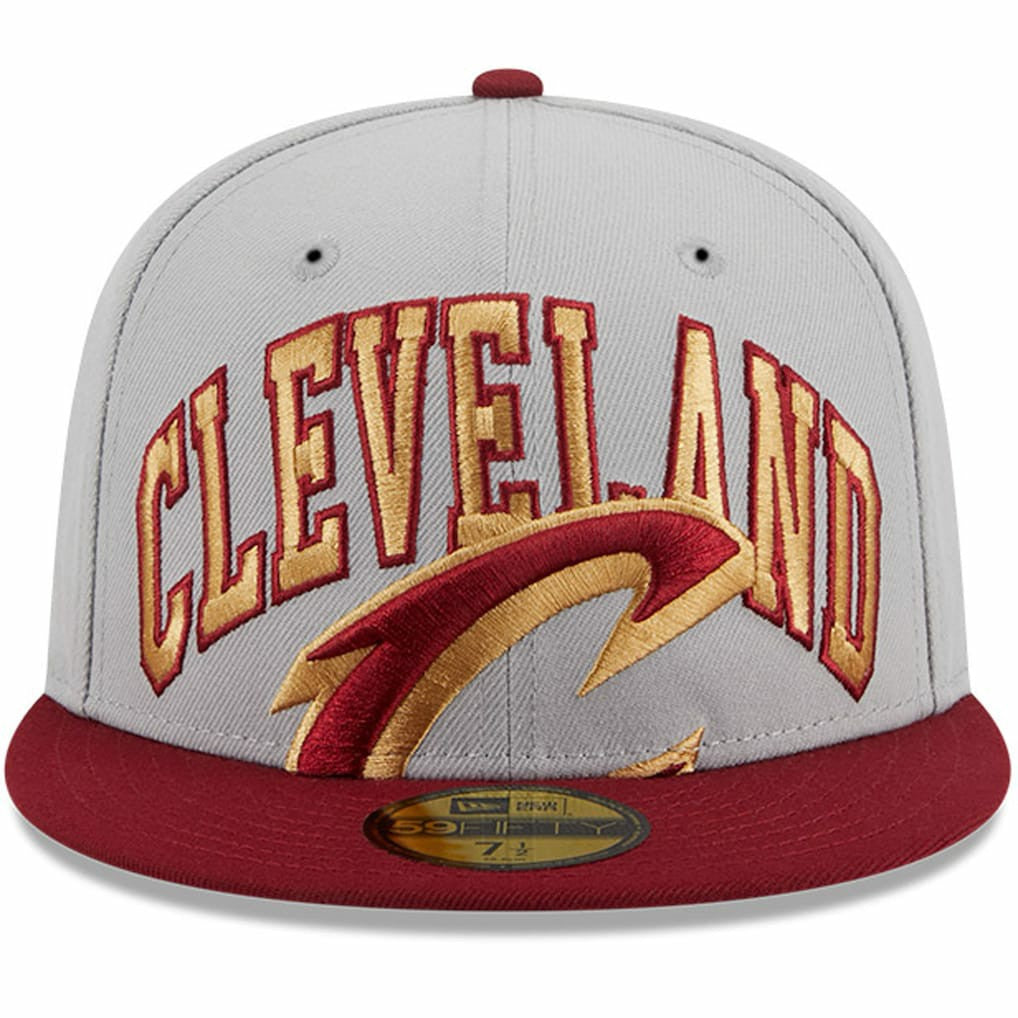Cleveland Cavaliers Tip-Off Two-Tone 59FIFTY Fitted Hat Gray/Wine
