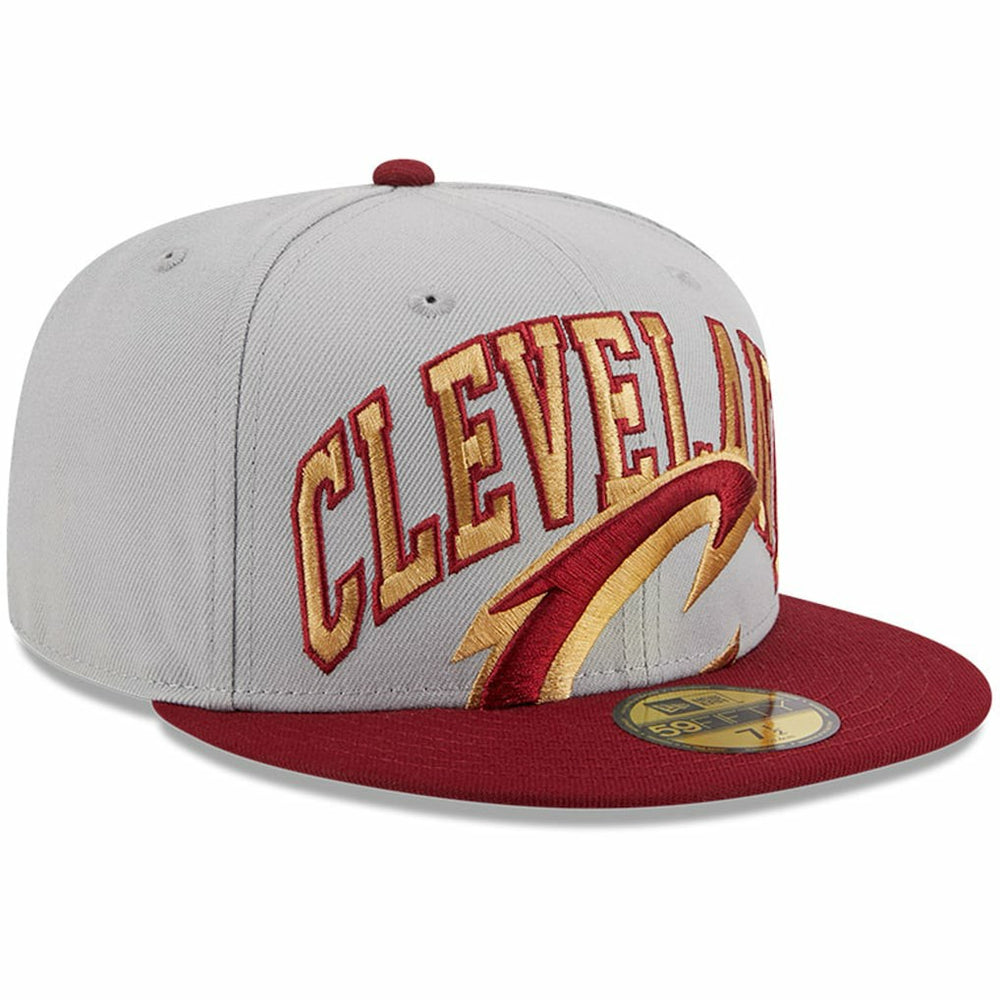 Cleveland Cavaliers Tip-Off Two-Tone 59FIFTY Fitted Hat Gray/Wine