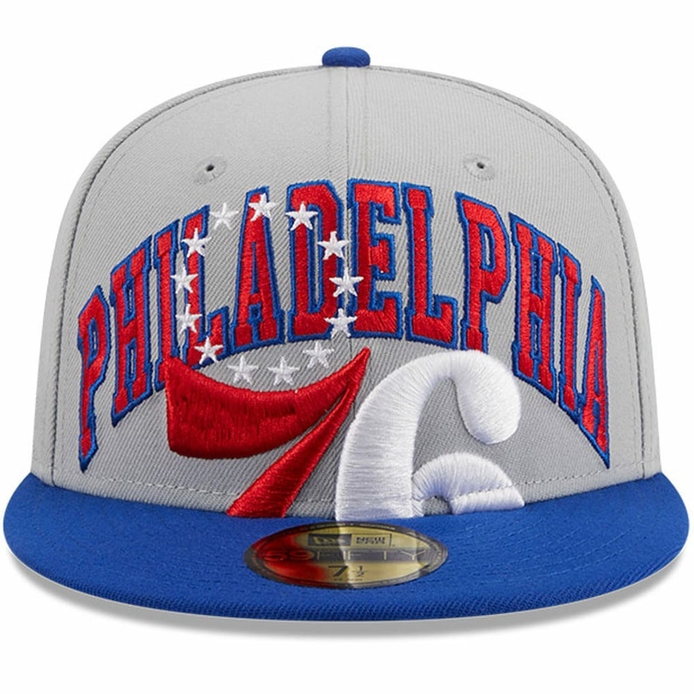 Philadelphia 76ers Tip-Off Two-Tone 59FIFTY Fitted Hat Gray/Royal