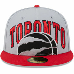 Toronto Raptors Tip-Off Two-Tone 59FIFTY Fitted Hat Gray/Red