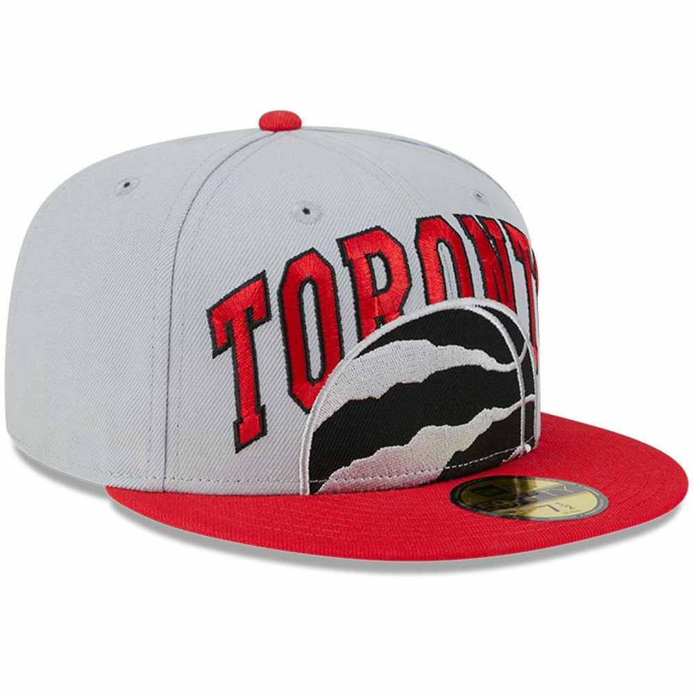 Toronto Raptors Tip-Off Two-Tone 59FIFTY Fitted Hat Gray/Red