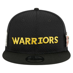 Golden State Warriors Post-Up Pin Mesh 9FIFTY Snapback Hat Black