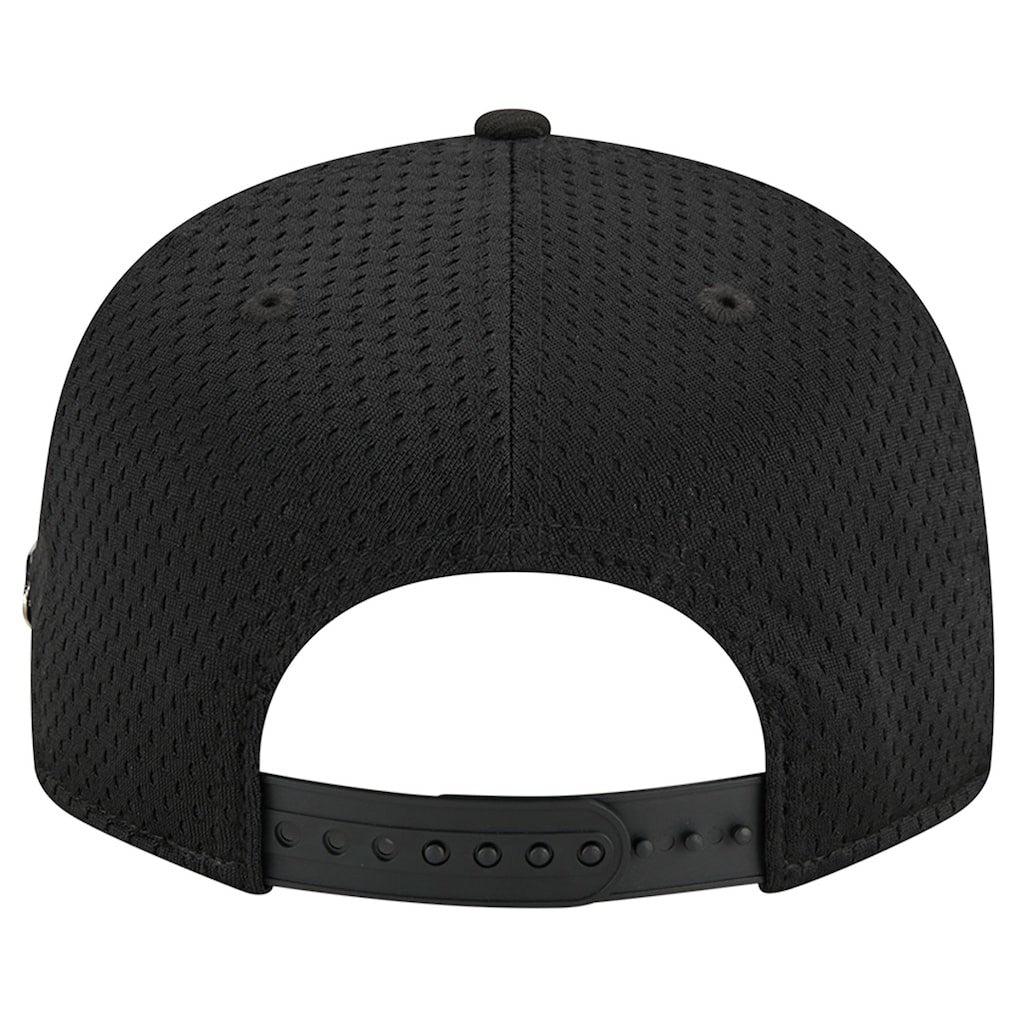 Golden State Warriors Post-Up Pin Mesh 9FIFTY Snapback Hat Black