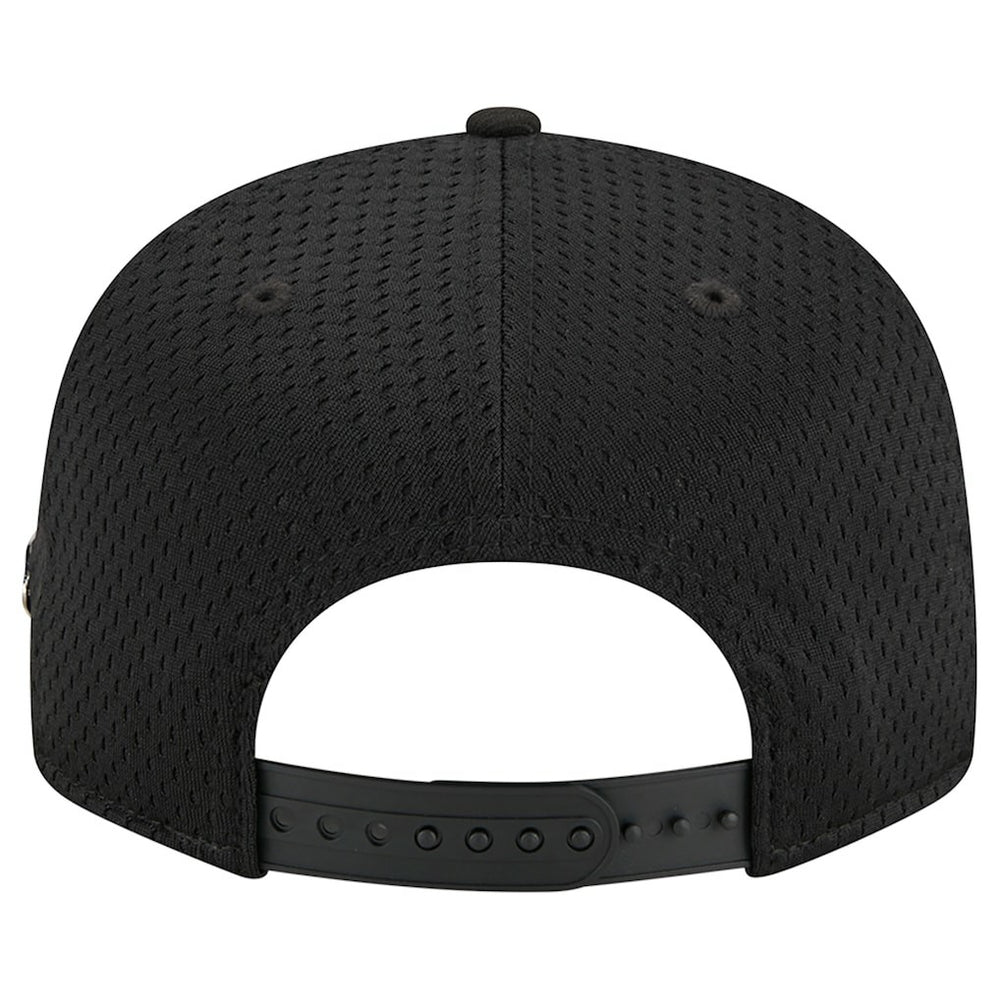Philadelphia 76ers Post-Up Pin Mesh 9FIFTY Snapback Hat Black