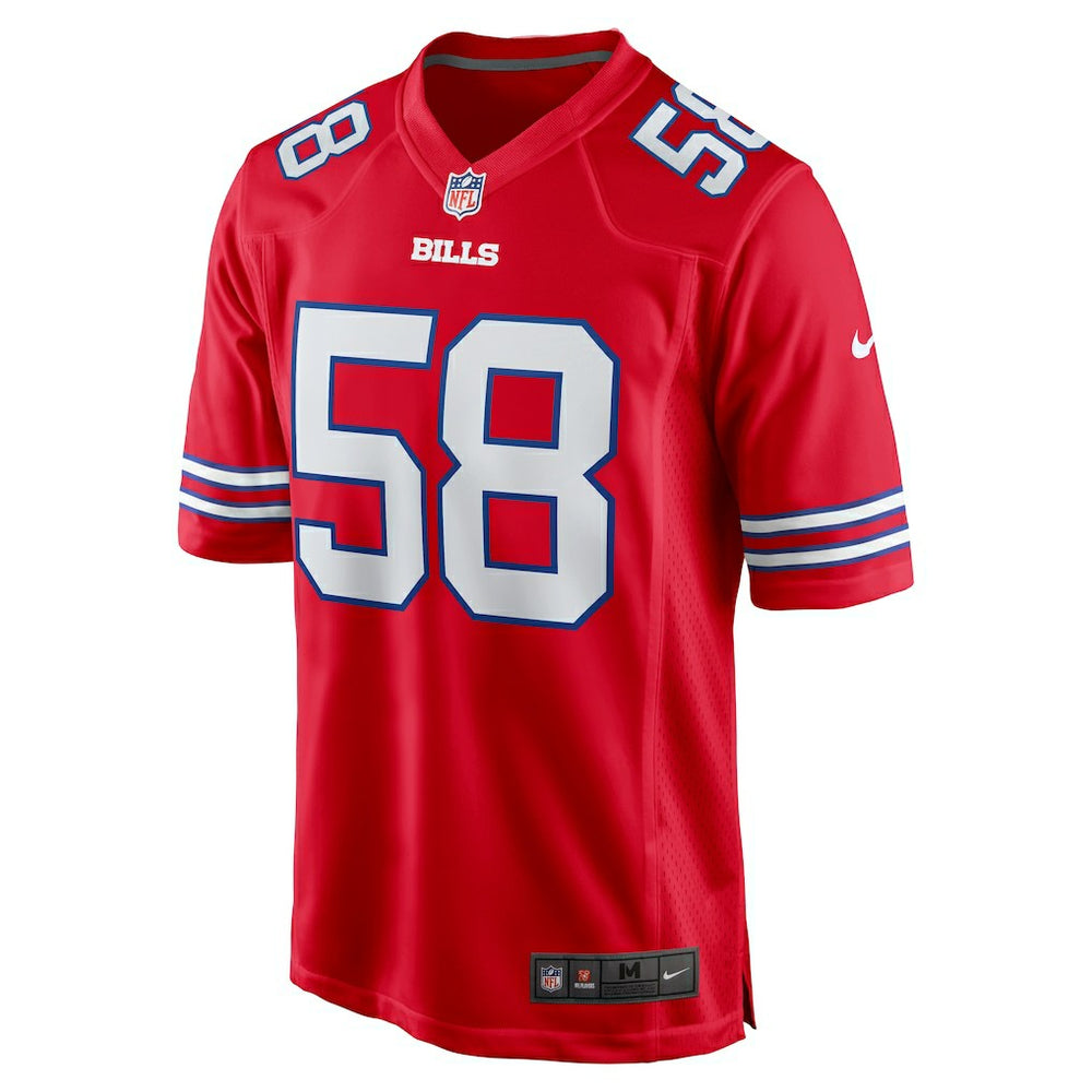 Matt Milano Buffalo Bills Alternate Game Jersey Red