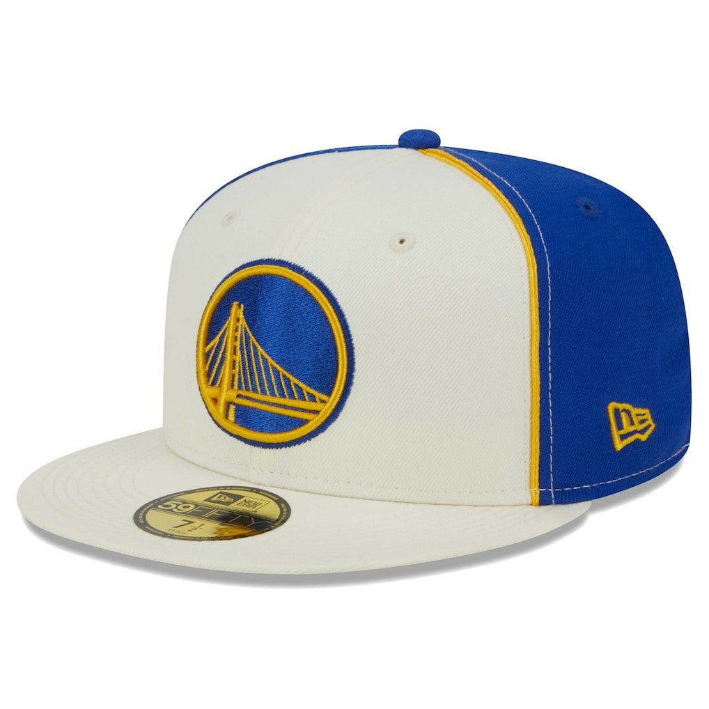 Golden State Warriors Piped Pop Panel 59FIFTY Fitted Hat Cream