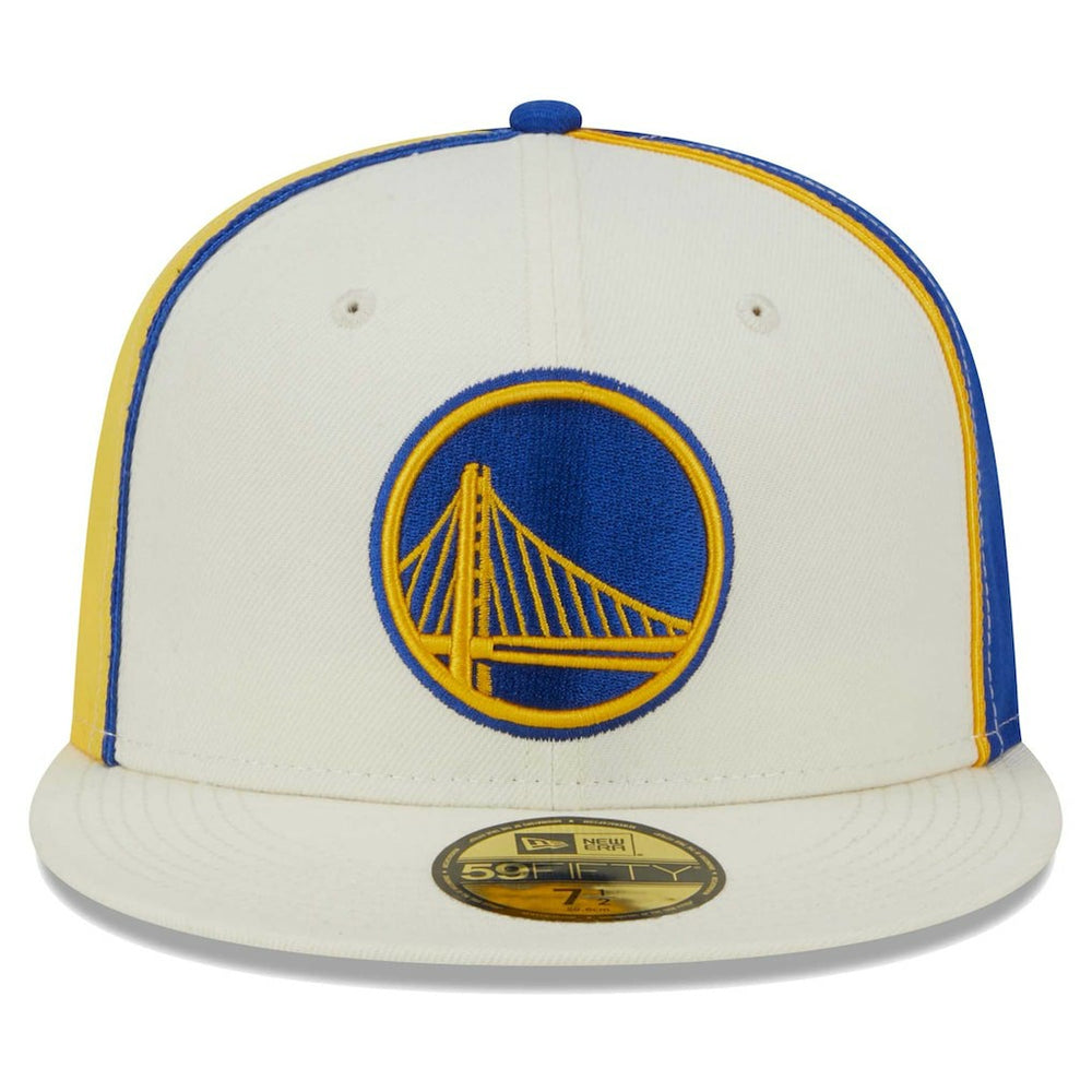Golden State Warriors Piped Pop Panel 59FIFTY Fitted Hat Cream