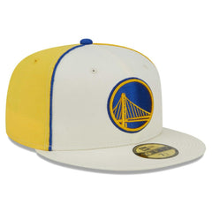 Golden State Warriors Piped Pop Panel 59FIFTY Fitted Hat Cream