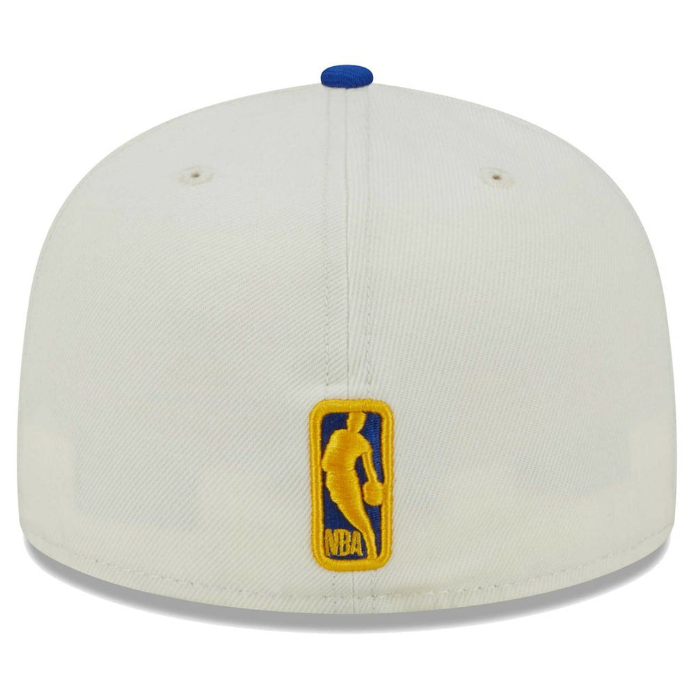 Golden State Warriors Piped Pop Panel 59FIFTY Fitted Hat Cream