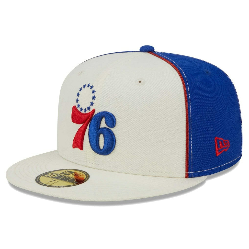 Philadelphia 76ers Piped Pop Panel 59FIFTY Fitted Hat Cream