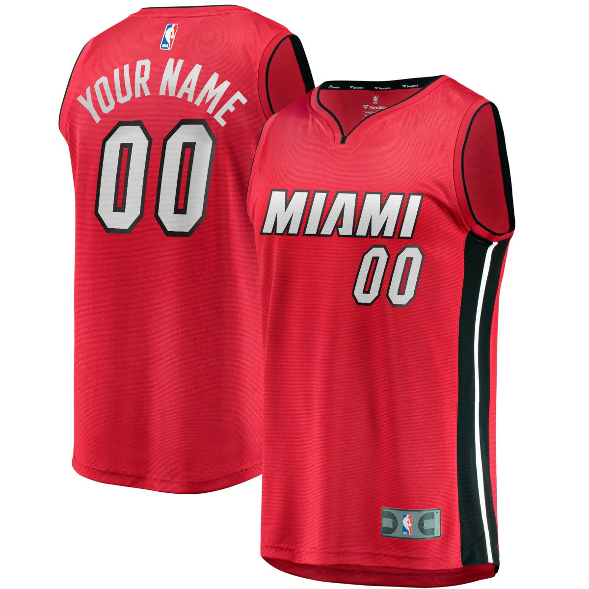 Miami Heat Fast Break Custom Jersey Red Statement Edition