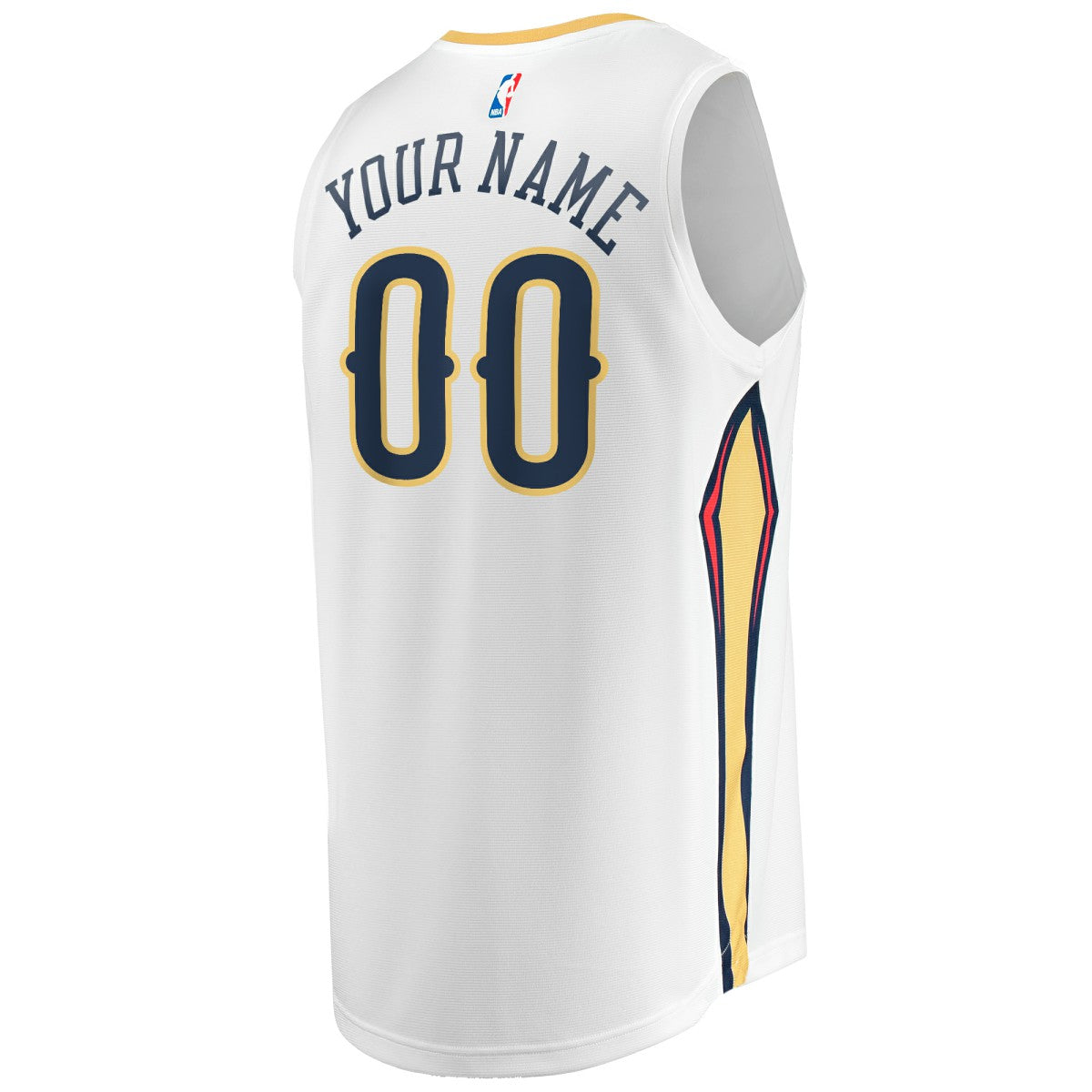 New Orleans Pelicans Youth Fast Break Replica Custom Jersey Association Edition White