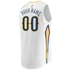 New Orleans Pelicans Youth Fast Break Replica Custom Jersey Association Edition White