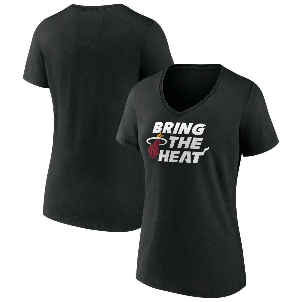 Miami Heat Women's Team Pride V-Neck T-Shirt Black