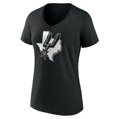 San Antonio Spurs Women's Team Pride V-Neck T-Shirt Black