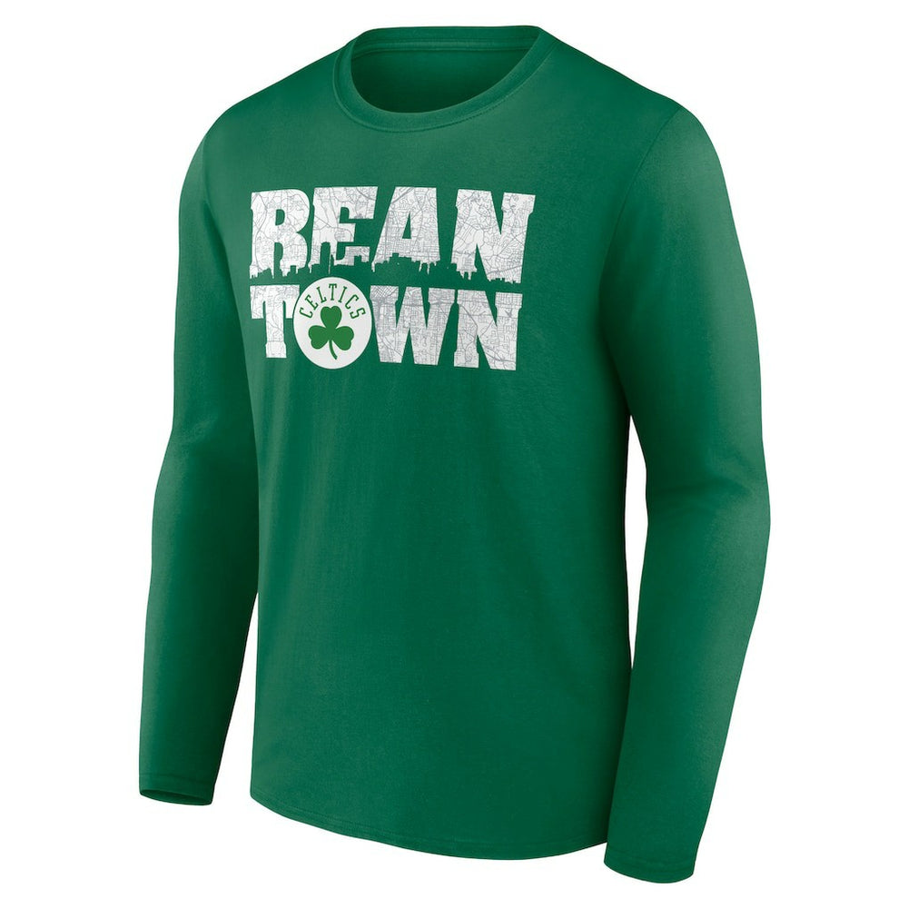 Boston Celtics Announcer Long Sleeve T-Shirt Kelly Green