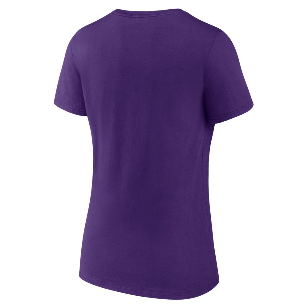 Los Angeles Lakers Women's Announcer V-Neck T-Shirt Purple