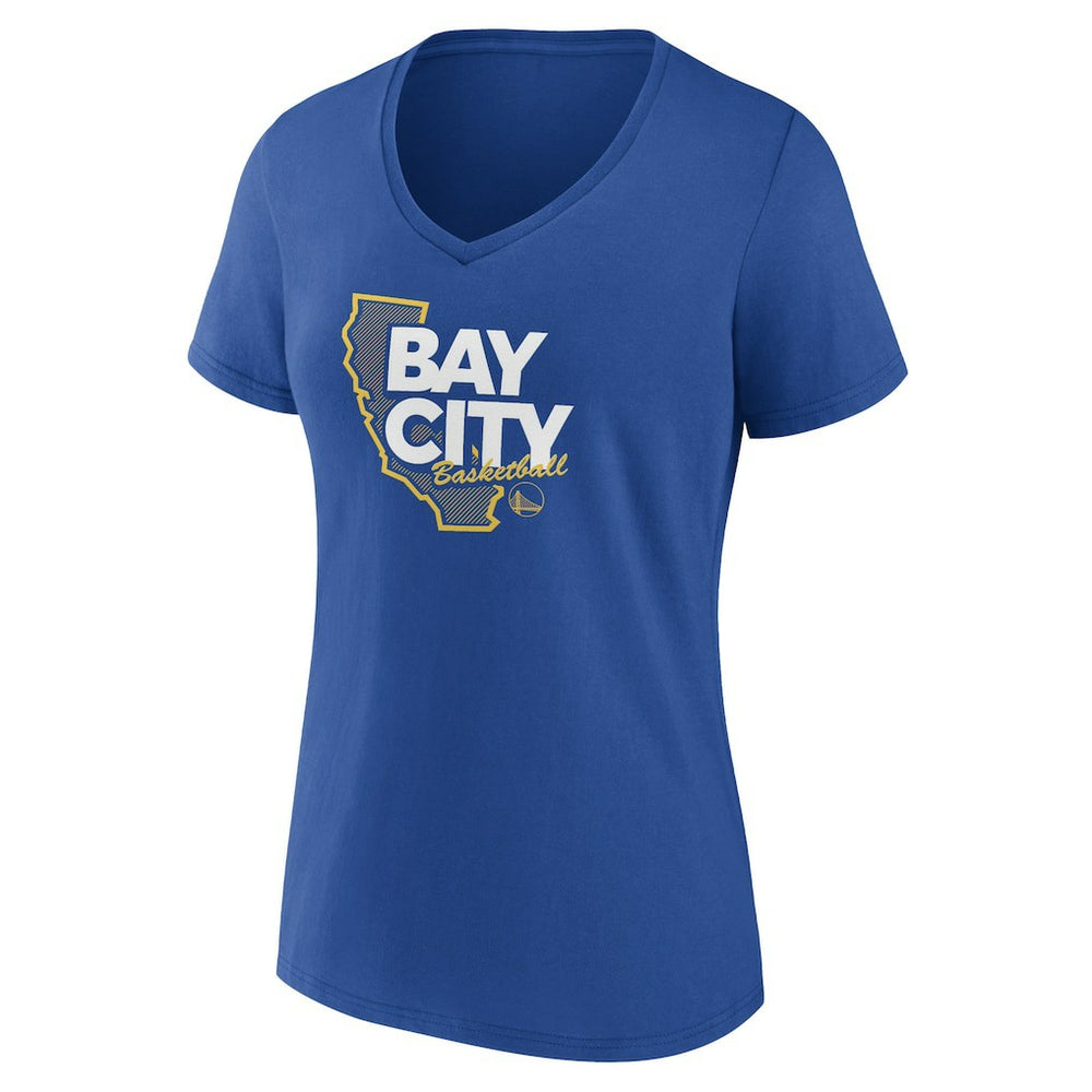 Golden State Warriors Women's Huddle V-Neck T-Shirt Royal