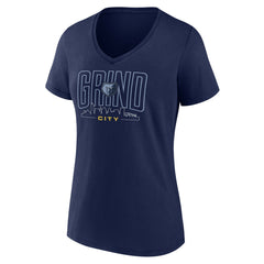 Memphis Grizzlies Women's Huddle V-Neck T-Shirt Navy