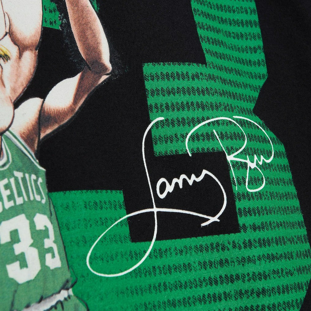 Larry Bird Boston Celtics Hardwood Classics Caricature T-Shirt Black