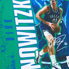 Dirk Nowitzki Dallas Mavericks Hardwood Classics Player Burst Tank Top Blue