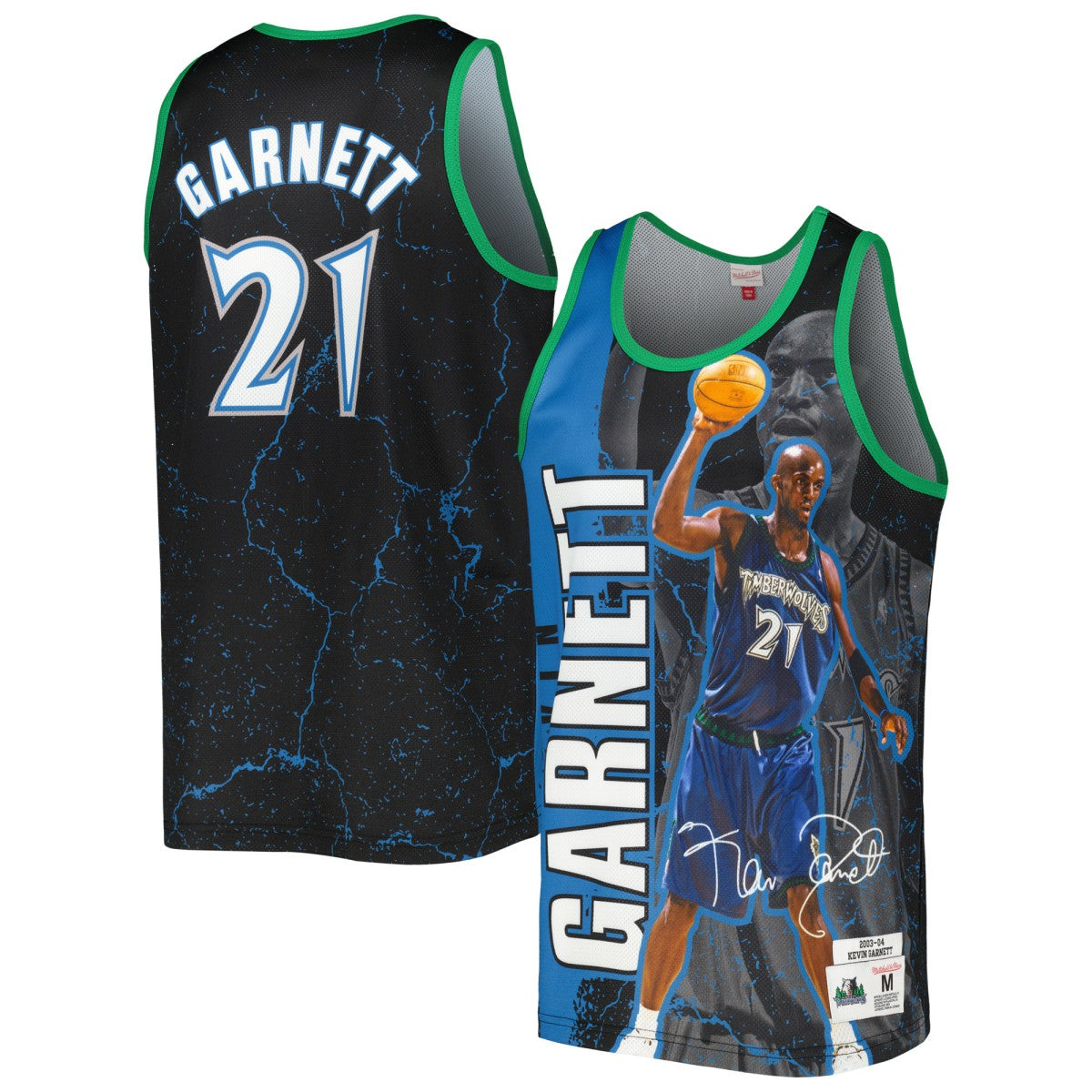Kevin Garnett Minnesota Timberwolves 2003-04 Hardwood Classics Player Burst Tank Top Black
