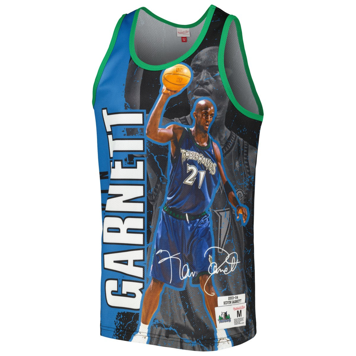 Kevin Garnett Minnesota Timberwolves 2003-04 Hardwood Classics Player Burst Tank Top Black