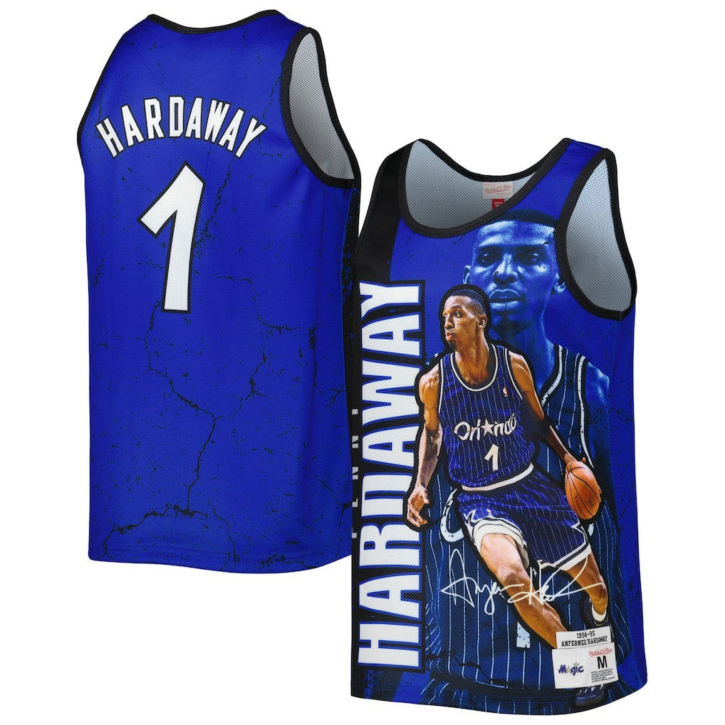 Penny Hardaway Orlando Magic 1994-95 Hardwood Classics Player Burst Tank Top Blue